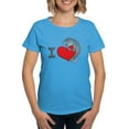 thumbnail image 1 of CafePress - I Heart Manatees Women's Dark T Shirt - Women's Traditional Fit Dark T-Shirt, 1 of 4