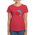 thumbnail image 1 of CafePress - I Heart Manatees Women's Dark T Shirt - Women's Traditional Fit Dark T-Shirt, 1 of 4