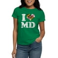 thumbnail image 1 of CafePress - I Heart Maryland Flag MD T Shirt - Women's Traditional Fit Dark T-Shirt, 1 of 4