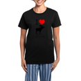 thumbnail image 1 of CafePress - I Heart Moose Women's Dark Pajamas - Women's Short Sleeve Print T-Shirt and Pants Dark Cotton Pajama Set, 1 of 7
