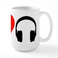 thumbnail image 1 of CafePress - I Heart Music Large Mug - 15 oz Ceramic Large White Novelty Mug, 1 of 6
