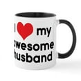 thumbnail image 1 of CafePress - I Heart My Awesome Husband - 11 oz Ceramic Mug - Novelty Coffee Tea Cup, 1 of 4