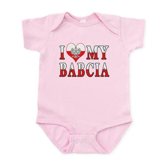 CafePress - I Heart My Babcia Flag Infant Bodysuit - Baby Light Bodysuit, Size Newborn - 24 Months