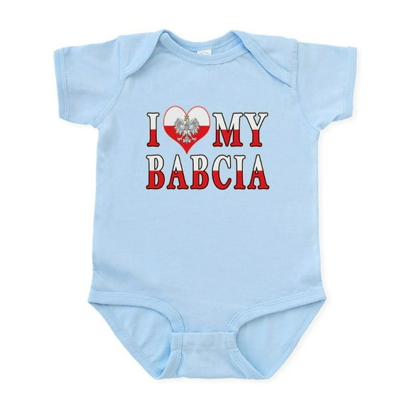 CafePress - I Heart My Babcia Flag Infant Bodysuit - Baby Light Bodysuit, Size Newborn - 24 Months