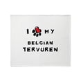 thumbnail image 1 of CafePress - I *Heart* My Belgian Tervuren Throw Blanket - Soft Fleece Throw Blanket, 50"x60" Stadium Blanket, 1 of 2