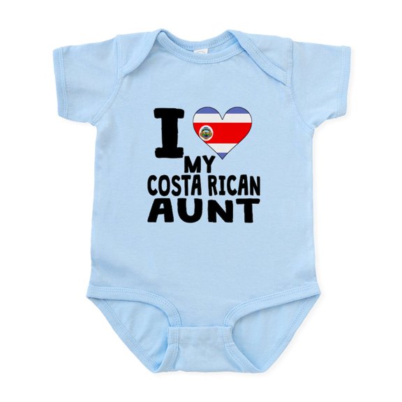 CafePress - I Heart My Costa Rican Aunt Body Suit - Baby Light Bodysuit, Size Newborn - 24 Months