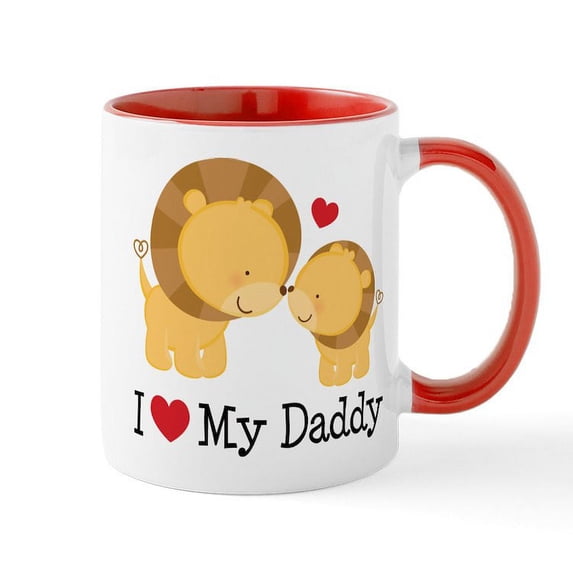 CafePress - I Heart My Daddy Ceramic Mug - 11 oz Ceramic Mug - Novelty Coffee Tea Cup