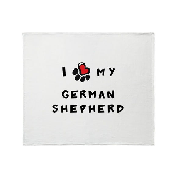 CafePress - I *Heart* My German Shepherd Throw Blanket - Soft Fleece Throw Blanket, 50"x60" Stadium Blanket