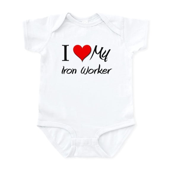 CafePress - I Heart My Iron Worker Infant Bodysuit - Baby Light Bodysuit, Size Newborn - 24 Months