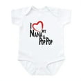 thumbnail image 1 of CafePress - I Heart My Nana And Pop Pop Body Suit - Baby Light Bodysuit, Size Newborn - 24 Months, 1 of 4