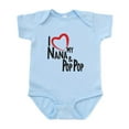 thumbnail image 1 of CafePress - I Heart My Nana And Pop Pop Body Suit - Baby Light Bodysuit, Size Newborn - 24 Months, 1 of 4