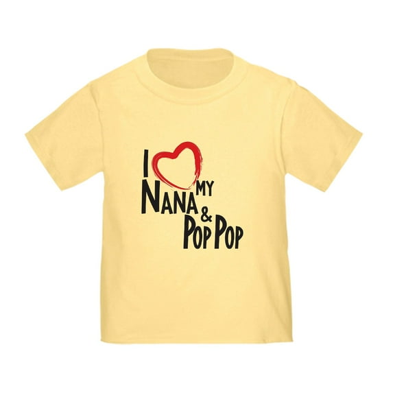 CafePress - I Heart My Nana And Pop Pop T Shirt - Cute Toddler T-Shirt, 100% Cotton