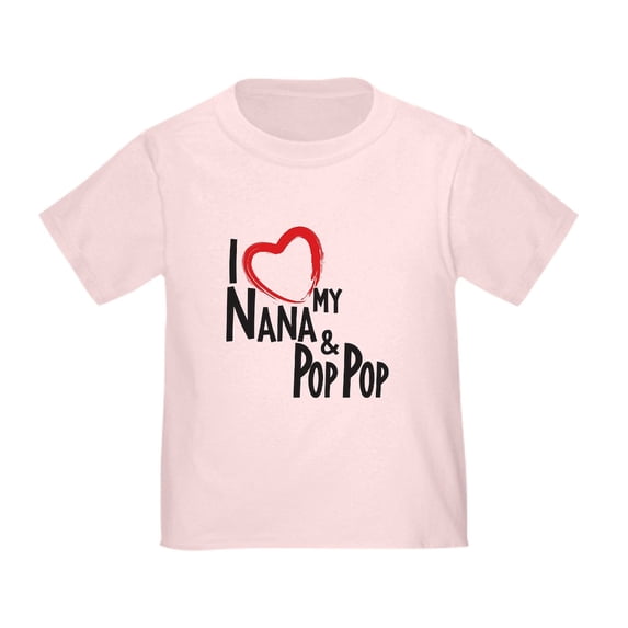 CafePress - I Heart My Nana And Pop Pop T Shirt - Cute Toddler T-Shirt, 100% Cotton