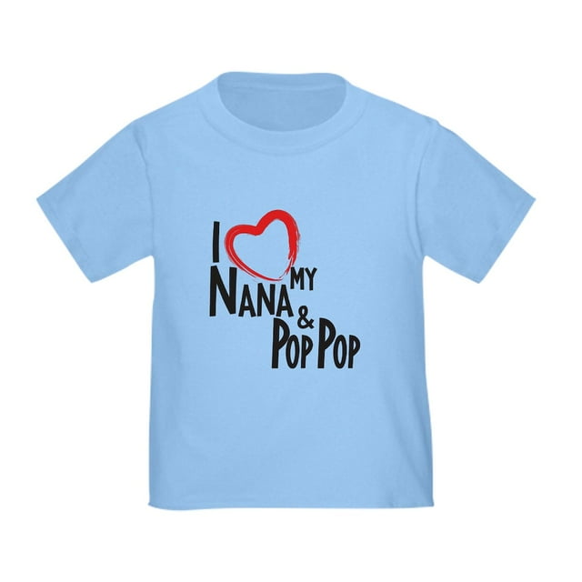 CafePress - I Heart My Nana And Pop Pop T Shirt - Cute Toddler T-Shirt, 100% Cotton