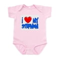 thumbnail image 1 of CafePress - I Heart My Stepmom Infant Bodysuit - Baby Light Bodysuit, Size Newborn - 24 Months, 1 of 4
