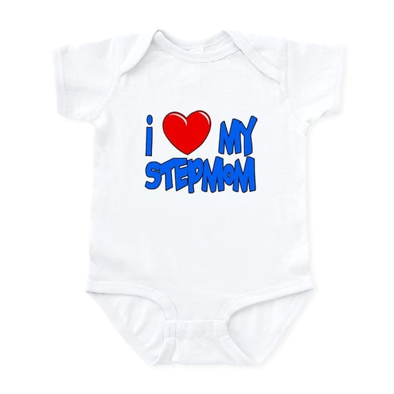 CafePress - I Heart My Stepmom Infant Bodysuit - Baby Light Bodysuit, Size Newborn - 24 Months