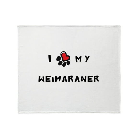 CafePress - I *Heart* My Weimaraner Throw Blanket - Soft Fleece Throw Blanket, 50"x60" Stadium Blanket
