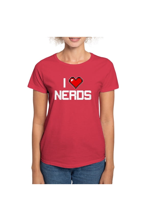 - I Heart Nerds Women's Classic T Shirt - Women's Traditional Fit Dark T-Shirt