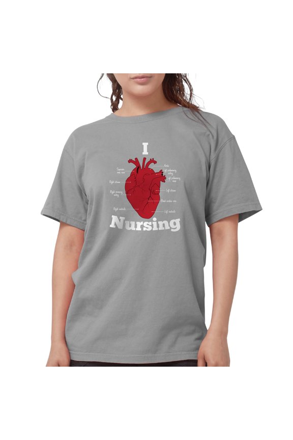 - I Heart Nursing Womens Comfort Colors Shirt - Womens Comfort Colors® Shirt