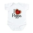 thumbnail image 1 of CafePress - I Heart Poppa Infant Bodysuit - Baby Light Bodysuit, Size Newborn - 24 Months, 1 of 4