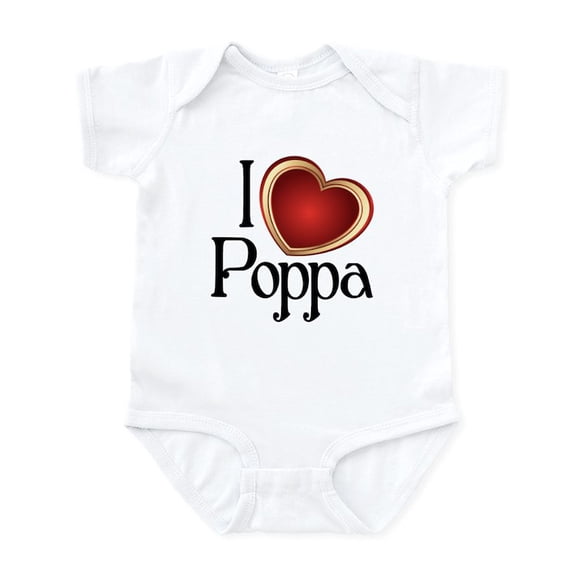 CafePress - I Heart Poppa Infant Bodysuit - Baby Light Bodysuit, Size Newborn - 24 Months