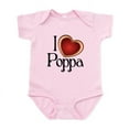 thumbnail image 1 of CafePress - I Heart Poppa Infant Bodysuit - Baby Light Bodysuit, Size Newborn - 24 Months, 1 of 4