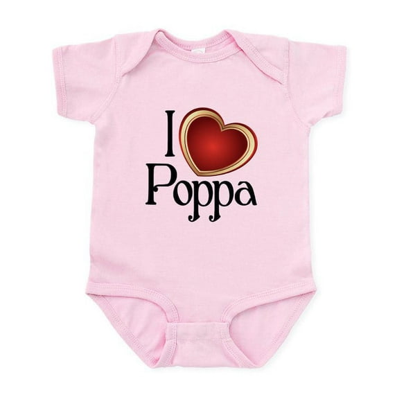 CafePress - I Heart Poppa Infant Bodysuit - Baby Light Bodysuit, Size Newborn - 24 Months