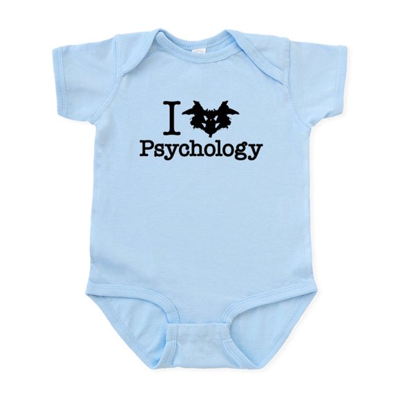 CafePress - I Heart (Rorschach Inkblot) Psychology Body Suit - Baby Light Bodysuit, Size Newborn - 24 Months