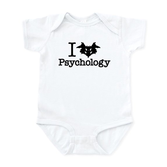 CafePress - I Heart (Rorschach Inkblot) Psychology Body Suit - Baby Light Bodysuit, Size Newborn - 24 Months