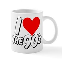 CafePress - I Heart The 90S Mug - 11 oz Ceramic Mug - Novelty Coffee Tea Cup