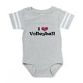 thumbnail image 1 of CafePress - I Heart Volleyball - Cute Infant Baby Football Bodysuit, 1 of 3