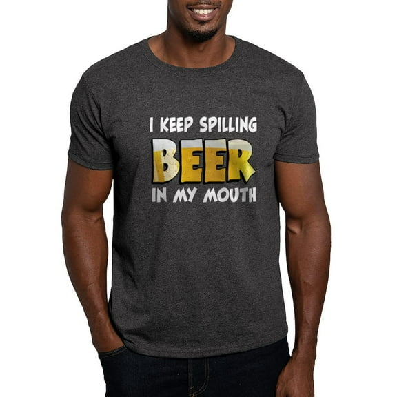 CafePress - I Keep Spilling Beer Dark T Shirt - Men's Classic Graphic Cotton T-Shirt