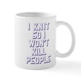 thumbnail image 1 of CafePress - I Knit So I Wont Kill People Mugs - 11 oz Ceramic Mug - Novelty Coffee Tea Cup, 1 of 4