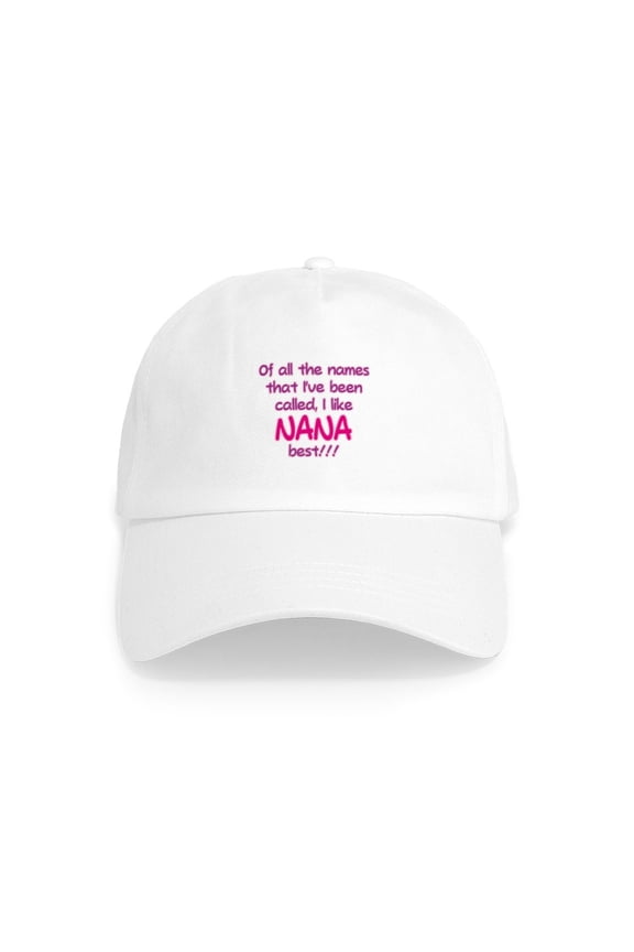 - I LIKE BEING CALLED NANA! Cap - Adjustable 100% Brushed Unisex Casual Cotton Baseball Cap, Beige, 1