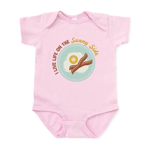 CafePress - I LIVE LIFE ON THE Sunny Side Body Suit - Baby Light Bodysuit, Size Newborn - 24 Months
