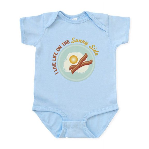 CafePress - I LIVE LIFE ON THE Sunny Side Body Suit - Baby Light Bodysuit, Size Newborn - 24 Months