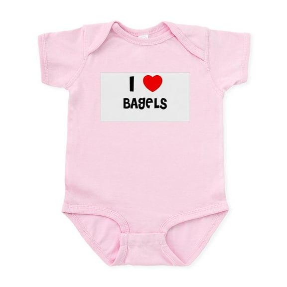 CafePress - I LOVE BAGELS Infant Creeper - Baby Light Bodysuit, Size Newborn - 24 Months