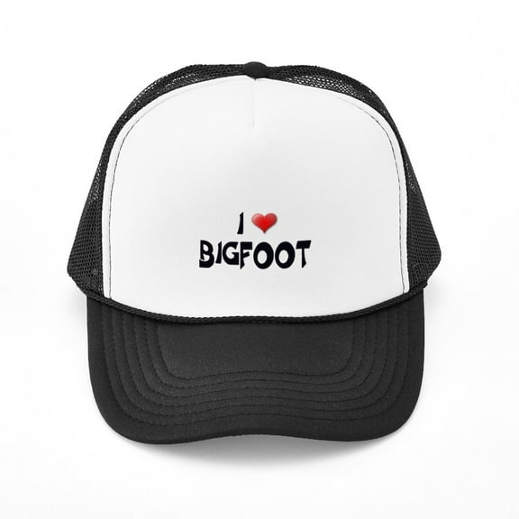 CafePress - I LOVE BIGFOOT - Adjustable Unisex Printed Trucker Hat with Mesh Back