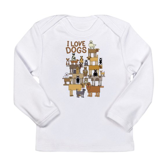 CafePress - I LOVE DOGS Long Sleeve T Shirt - Long Sleeve Infant T-Shirt