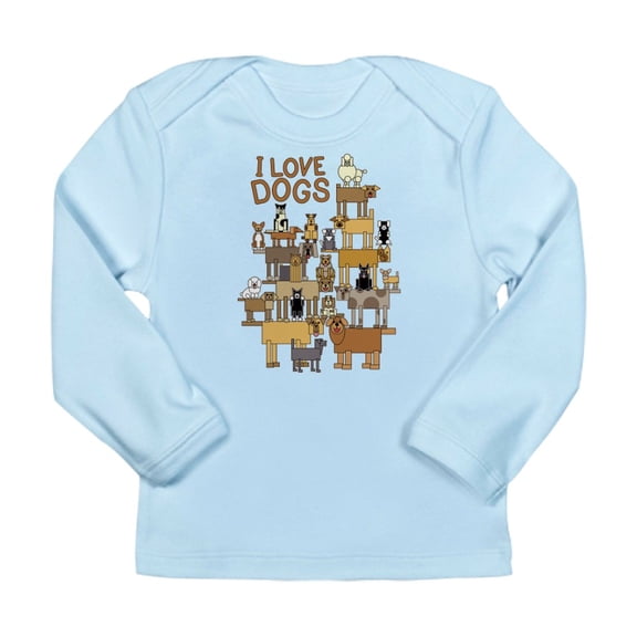 CafePress - I LOVE DOGS Long Sleeve T Shirt - Long Sleeve Infant T-Shirt