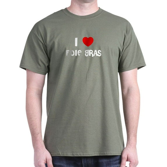 CafePress - I LOVE FOIE GRAS Black T Shirt - Men's Classic Graphic Cotton T-Shirt