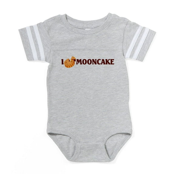 CafePress - I LOVE MOONCAKE 2 - Cute Infant Baby Football Bodysuit