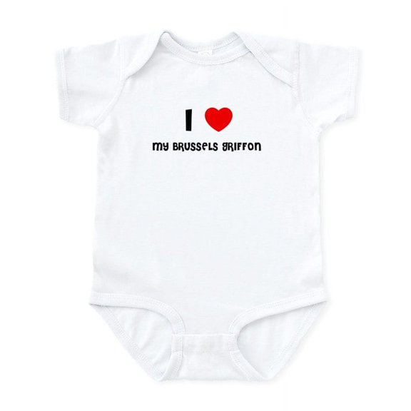 CafePress - I LOVE MY BRUSSELS GRIFFON Infant Creeper - Baby Light Bodysuit, Size Newborn - 24 Months