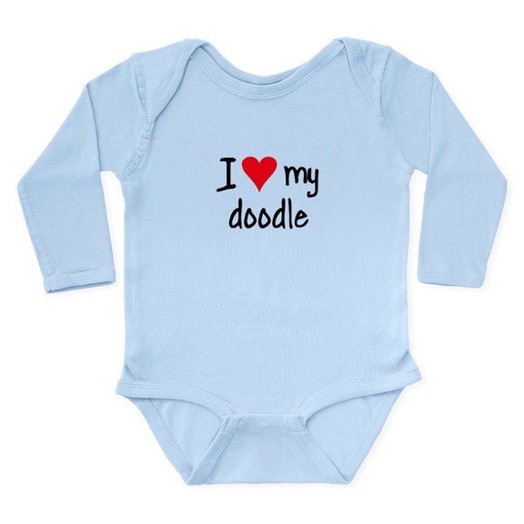 CafePress - I LOVE MY Doodle Infant Bodysuit Body Suit - Long Sleeve Cotton Baby Bodysuit