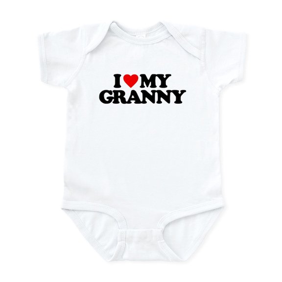 CafePress - I LOVE MY GRANNY Infant Bodysuit - Baby Light Bodysuit, Size Newborn - 24 Months