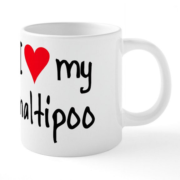 CafePress - I LOVE MY Maltipoo Mugs - 20 Oz White Ceramic Mega Mug