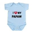 thumbnail image 1 of CafePress - I LOVE MY PAPAW 2 Body Suit - Baby Light Bodysuit, Size Newborn - 24 Months, 1 of 4