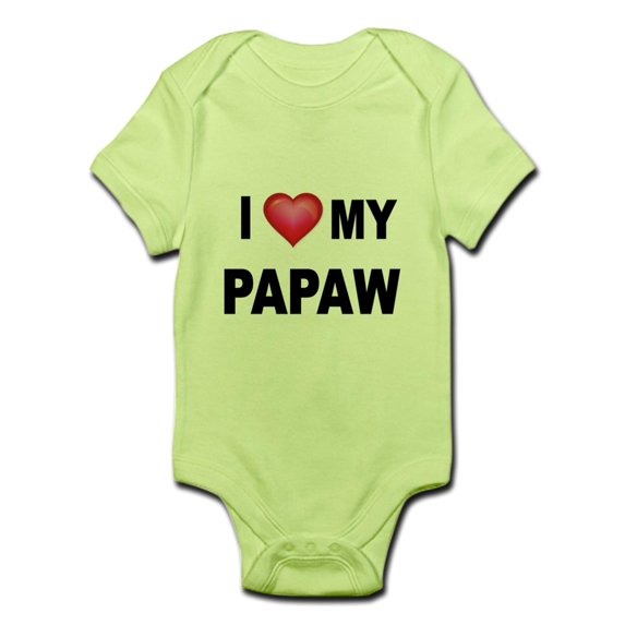 CafePress - I LOVE MY PAPAW 2 Body Suit - Baby Light Bodysuit