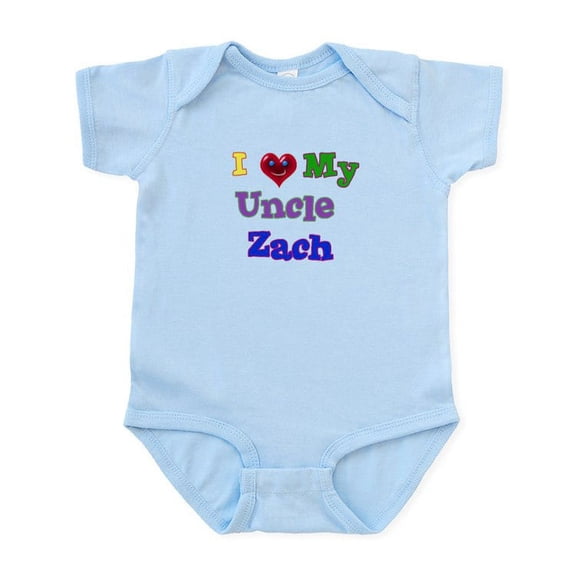 CafePress - I LOVE MY UNCLE ZACH Infant Bodysuit - Baby Light Bodysuit, Size Newborn - 24 Months