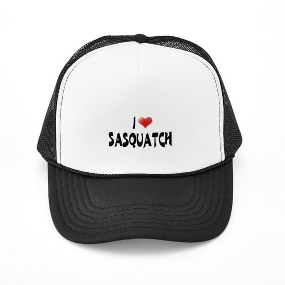 CafePress - I LOVE SASQUATCH - Adjustable Unisex Printed Trucker Hat with Mesh Back